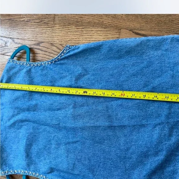 Vintage Dress Barn blue denim vest African zoo animal patches appliqué - Picture 7 of 7
